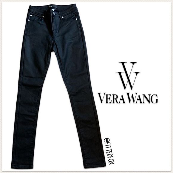 VERA WANG FAUX LEATHER SKINNY PANT | SIZE 2 | LIKE NEW | NEVER WORN - Picture 4 of 10